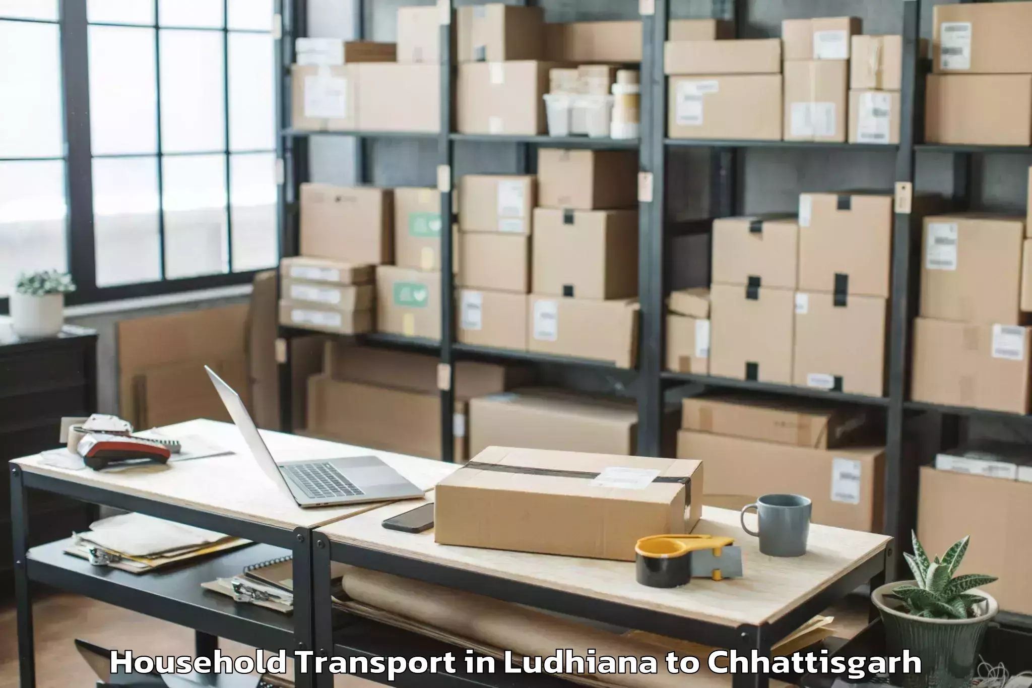 Professional Ludhiana to Bastar Household Transport